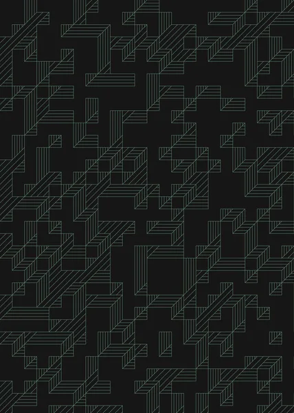 Edward Zajec 'in 1971' deki Il Cubo 'sunun uygulanması. Esasen 8 taştan oluşan bir Truchet fayans seti ve yerleştirme sanatı illüstrasyonu için kurallar
