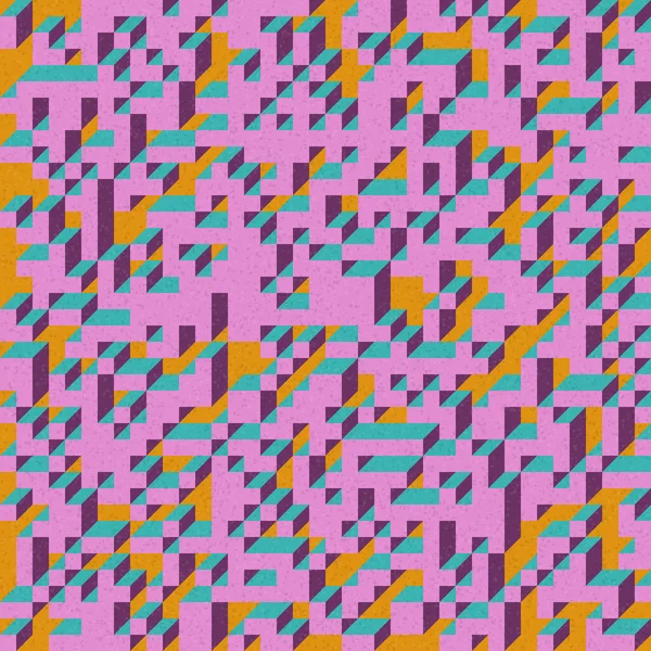 Edward Zajec 'in 1971' deki Il Cubo 'sunun uygulanması. Esasen 8 taştan oluşan bir Truchet fayans seti ve yerleştirme sanatı illüstrasyonu için kurallar