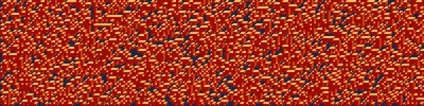 Edward Zajec 'in 1971' deki Il Cubo 'sunun uygulanması. Esasen 8 taştan oluşan bir Truchet fayans seti ve yerleştirme sanatı illüstrasyonu için kurallar