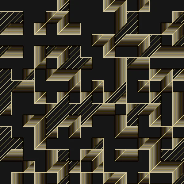 Edward Zajec 'in 1971' deki Il Cubo 'sunun uygulanması. Esasen 8 taştan oluşan bir Truchet fayans seti ve yerleştirme sanatı illüstrasyonu için kurallar