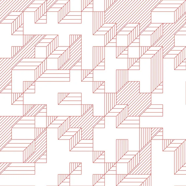 Edward Zajec 'in 1971' deki Il Cubo 'sunun uygulanması. Esasen 8 taştan oluşan bir Truchet fayans seti ve yerleştirme sanatı illüstrasyonu için kurallar