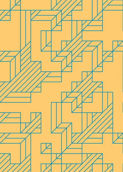 Edward Zajec 'in 1971' deki Il Cubo 'sunun uygulanması. Esasen 8 taştan oluşan bir Truchet fayans seti ve yerleştirme sanatı illüstrasyonu için kurallar