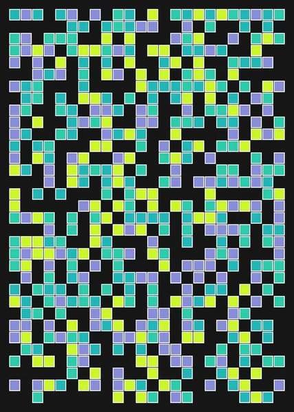 Offset Quads Generative Art Tło Sztuka Ilustracja — Wektor stockowy