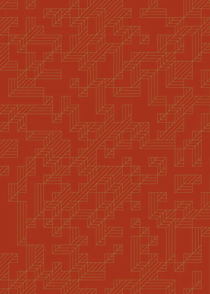 Edward Zajec 'in 1971' deki Il Cubo 'sunun uygulanması. Esasen 8 taştan oluşan bir Truchet fayans seti ve yerleştirme sanatı illüstrasyonu için kurallar