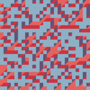 Edward Zajec 'in 1971' deki Il Cubo 'sunun uygulanması. Esasen 8 taştan oluşan bir Truchet fayans seti ve yerleştirme sanatı illüstrasyonu için kurallar