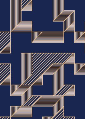 Edward Zajec 'in 1971' deki Il Cubo 'sunun uygulanması. Esasen 8 taştan oluşan bir Truchet fayans seti ve yerleştirme sanatı illüstrasyonu için kurallar