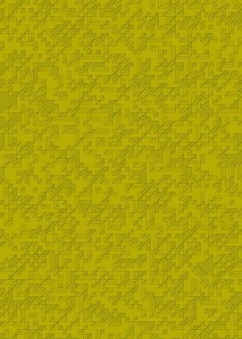 Edward Zajec 'in 1971' deki Il Cubo 'sunun uygulanması. Esasen 8 taştan oluşan bir Truchet fayans seti ve yerleştirme sanatı illüstrasyonu için kurallar