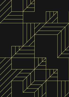 Edward Zajec 'in 1971' deki Il Cubo 'sunun uygulanması. Esasen 8 taştan oluşan bir Truchet fayans seti ve yerleştirme sanatı illüstrasyonu için kurallar