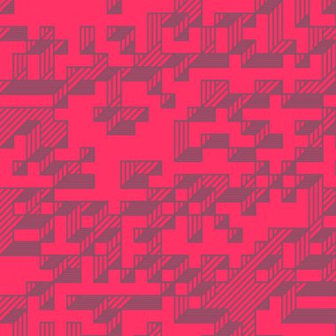 Edward Zajec 'in 1971' deki Il Cubo 'sunun uygulanması. Esasen 8 taştan oluşan bir Truchet fayans seti ve yerleştirme sanatı illüstrasyonu için kurallar