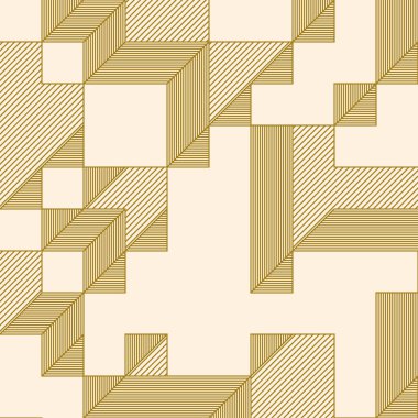 Edward Zajec 'in 1971' deki Il Cubo 'sunun uygulanması. Esasen 8 taştan oluşan bir Truchet fayans seti ve yerleştirme sanatı illüstrasyonu için kurallar