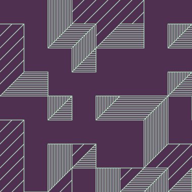 Edward Zajec 'in 1971' deki Il Cubo 'sunun uygulanması. Esasen 8 taştan oluşan bir Truchet fayans seti ve yerleştirme sanatı illüstrasyonu için kurallar