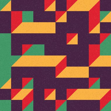 Edward Zajec 'in 1971' deki Il Cubo 'sunun uygulanması. Esasen 8 taştan oluşan bir Truchet fayans seti ve yerleştirme sanatı illüstrasyonu için kurallar