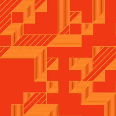 Edward Zajec 'in 1971' deki Il Cubo 'sunun uygulanması. Esasen 8 taştan oluşan bir Truchet fayans seti ve yerleştirme sanatı illüstrasyonu için kurallar