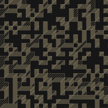 Edward Zajec 'in 1971' deki Il Cubo 'sunun uygulanması. Esasen 8 taştan oluşan bir Truchet fayans seti ve yerleştirme sanatı illüstrasyonu için kurallar