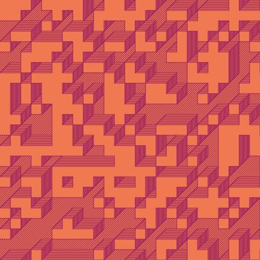 Edward Zajec 'in 1971' deki Il Cubo 'sunun uygulanması. Esasen 8 taştan oluşan bir Truchet fayans seti ve yerleştirme sanatı illüstrasyonu için kurallar