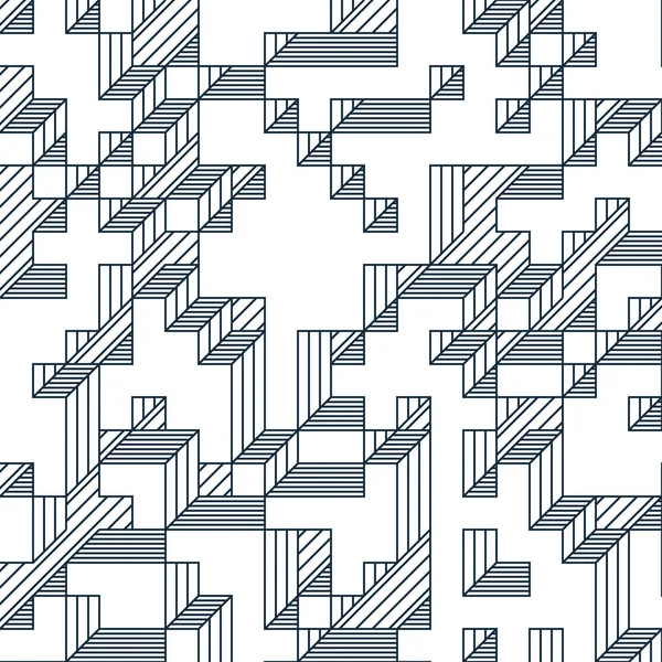 Edward Zajec 'in 1971' deki Il Cubo 'sunun uygulanması. Esasen 8 taştan oluşan bir Truchet fayans seti ve yerleştirme sanatı illüstrasyonu için kurallar