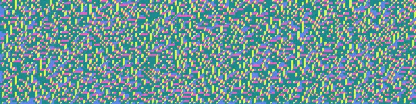 Edward Zajec 'in 1971' deki Il Cubo 'sunun uygulanması. Esasen 8 taştan oluşan bir Truchet fayans seti ve yerleştirme sanatı illüstrasyonu için kurallar