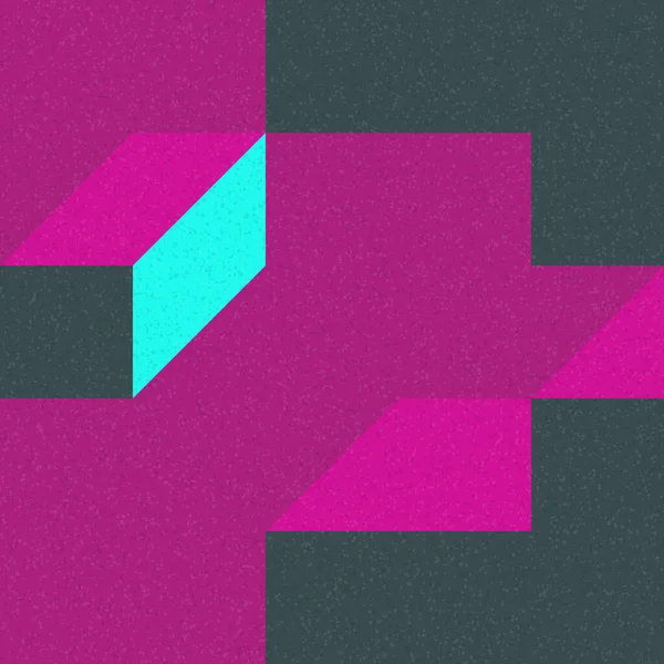 Edward Zajec 'in 1971' deki Il Cubo 'sunun uygulanması. Esasen 8 taştan oluşan bir Truchet fayans seti ve yerleştirme sanatı illüstrasyonu için kurallar