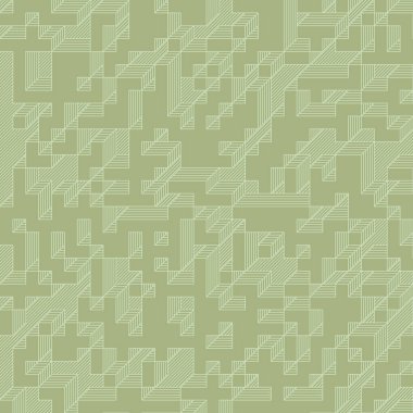 Edward Zajec 'in 1971' deki Il Cubo 'sunun uygulanması. Esasen 8 taştan oluşan bir Truchet fayans seti ve yerleştirme sanatı illüstrasyonu için kurallar