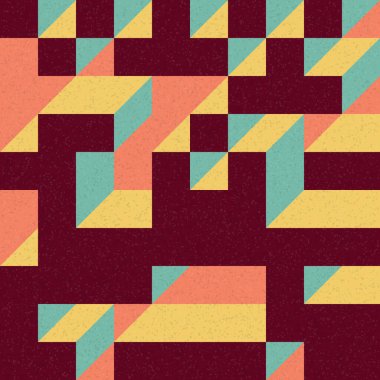 Edward Zajec 'in 1971' deki Il Cubo 'sunun uygulanması. Esasen 8 taştan oluşan bir Truchet fayans seti ve yerleştirme sanatı illüstrasyonu için kurallar