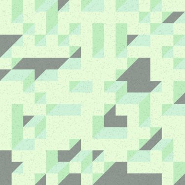 Edward Zajec 'in 1971' deki Il Cubo 'sunun uygulanması. Esasen 8 taştan oluşan bir Truchet fayans seti ve yerleştirme sanatı illüstrasyonu için kurallar