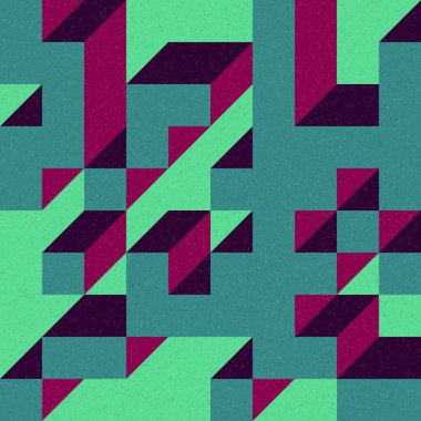 Edward Zajec 'in 1971' deki Il Cubo 'sunun uygulanması. Esasen 8 taştan oluşan bir Truchet fayans seti ve yerleştirme sanatı illüstrasyonu için kurallar