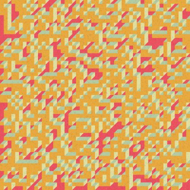 Edward Zajec 'in 1971' deki Il Cubo 'sunun uygulanması. Esasen 8 taştan oluşan bir Truchet fayans seti ve yerleştirme sanatı illüstrasyonu için kurallar