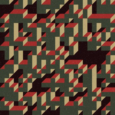 Edward Zajec 'in 1971' deki Il Cubo 'sunun uygulanması. Esasen 8 taştan oluşan bir Truchet fayans seti ve yerleştirme sanatı illüstrasyonu için kurallar