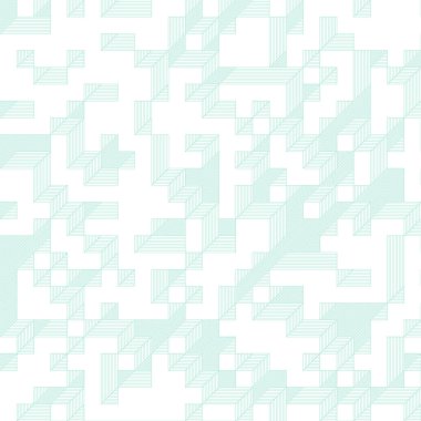 Edward Zajec 'in 1971' deki Il Cubo 'sunun uygulanması. Esasen 8 taştan oluşan bir Truchet fayans seti ve yerleştirme sanatı illüstrasyonu için kurallar