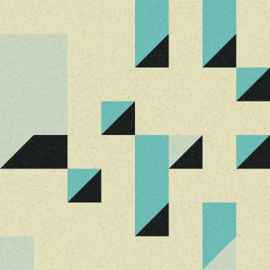 Edward Zajec 'in 1971' deki Il Cubo 'sunun uygulanması. Esasen 8 taştan oluşan bir Truchet fayans seti ve yerleştirme sanatı illüstrasyonu için kurallar