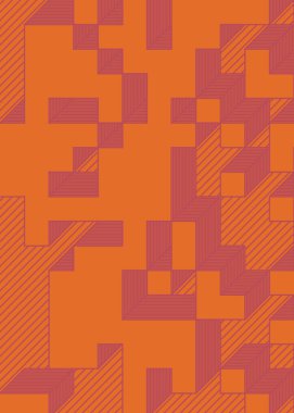 Edward Zajec 'in 1971' deki Il Cubo 'sunun uygulanması. Esasen 8 taştan oluşan bir Truchet fayans seti ve yerleştirme sanatı illüstrasyonu için kurallar