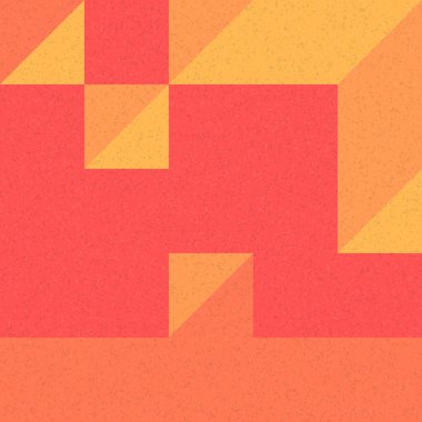 Edward Zajec 'in 1971' deki Il Cubo 'sunun uygulanması. Esasen 8 taştan oluşan bir Truchet fayans seti ve yerleştirme sanatı illüstrasyonu için kurallar