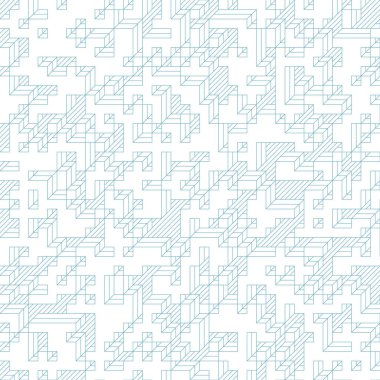 Edward Zajec 'in 1971' deki Il Cubo 'sunun uygulanması. Esasen 8 taştan oluşan bir Truchet fayans seti ve yerleştirme sanatı illüstrasyonu için kurallar