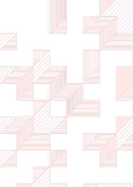 Edward Zajec 'in 1971' deki Il Cubo 'sunun uygulanması. Esasen 8 taştan oluşan bir Truchet fayans seti ve yerleştirme sanatı illüstrasyonu için kurallar