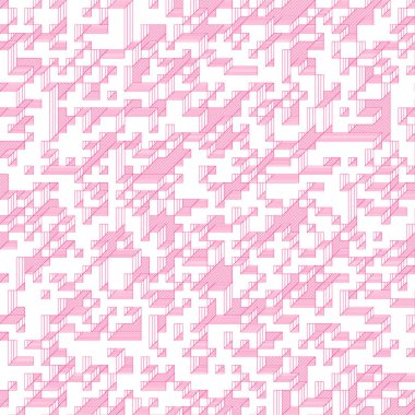 Edward Zajec 'in 1971' deki Il Cubo 'sunun uygulanması. Esasen 8 taştan oluşan bir Truchet fayans seti ve yerleştirme sanatı illüstrasyonu için kurallar