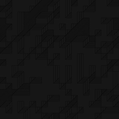 Edward Zajec 'in 1971' deki Il Cubo 'sunun uygulanması. Esasen 8 taştan oluşan bir Truchet fayans seti ve yerleştirme sanatı illüstrasyonu için kurallar