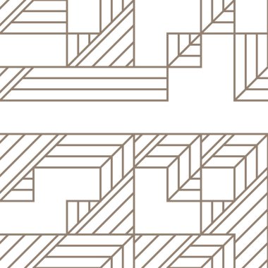 Edward Zajec 'in 1971' deki Il Cubo 'sunun uygulanması. Esasen 8 taştan oluşan bir Truchet fayans seti ve yerleştirme sanatı illüstrasyonu için kurallar