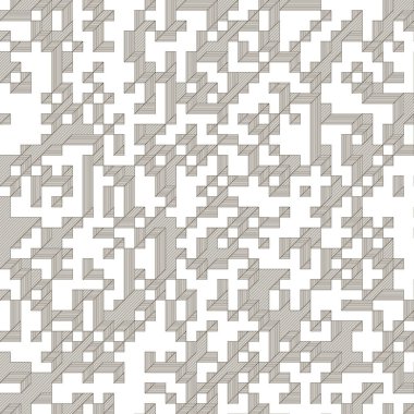 Edward Zajec 'in 1971' deki Il Cubo 'sunun uygulanması. Esasen 8 taştan oluşan bir Truchet fayans seti ve yerleştirme sanatı illüstrasyonu için kurallar