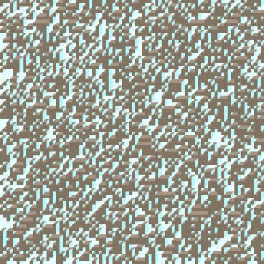 Edward Zajec 'in 1971' deki Il Cubo 'sunun uygulanması. Esasen 8 taştan oluşan bir Truchet fayans seti ve yerleştirme sanatı illüstrasyonu için kurallar