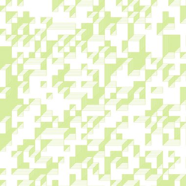 Edward Zajec 'in 1971' deki Il Cubo 'sunun uygulanması. Esasen 8 taştan oluşan bir Truchet fayans seti ve yerleştirme sanatı illüstrasyonu için kurallar