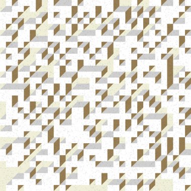 Edward Zajec 'in 1971' deki Il Cubo 'sunun uygulanması. Esasen 8 taştan oluşan bir Truchet fayans seti ve yerleştirme sanatı illüstrasyonu için kurallar