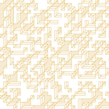 Edward Zajec 'in 1971' deki Il Cubo 'sunun uygulanması. Esasen 8 taştan oluşan bir Truchet fayans seti ve yerleştirme sanatı illüstrasyonu için kurallar