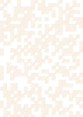 Edward Zajec 'in 1971' deki Il Cubo 'sunun uygulanması. Esasen 8 taştan oluşan bir Truchet fayans seti ve yerleştirme sanatı illüstrasyonu için kurallar