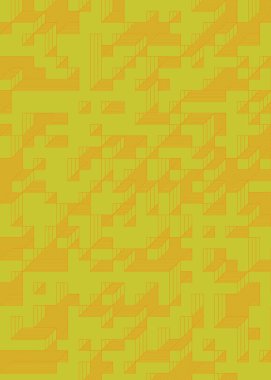 Edward Zajec 'in 1971' deki Il Cubo 'sunun uygulanması. Esasen 8 taştan oluşan bir Truchet fayans seti ve yerleştirme sanatı illüstrasyonu için kurallar