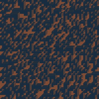 Edward Zajec 'in 1971' deki Il Cubo 'sunun uygulanması. Esasen 8 taştan oluşan bir Truchet fayans seti ve yerleştirme sanatı illüstrasyonu için kurallar