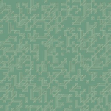 Edward Zajec 'in 1971' deki Il Cubo 'sunun uygulanması. Esasen 8 taştan oluşan bir Truchet fayans seti ve yerleştirme sanatı illüstrasyonu için kurallar