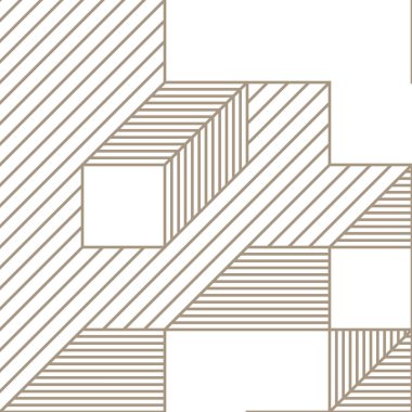 Edward Zajec 'in 1971' deki Il Cubo 'sunun uygulanması. Esasen 8 taştan oluşan bir Truchet fayans seti ve yerleştirme sanatı illüstrasyonu için kurallar