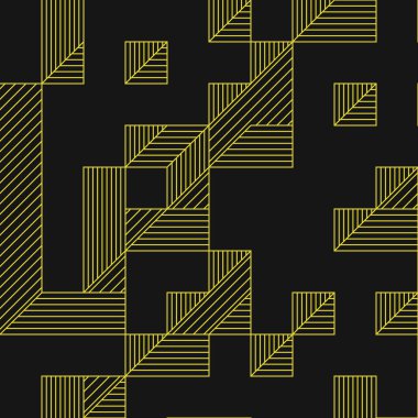 Edward Zajec 'in 1971' deki Il Cubo 'sunun uygulanması. Esasen 8 taştan oluşan bir Truchet fayans seti ve yerleştirme sanatı illüstrasyonu için kurallar