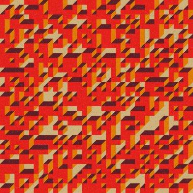 Edward Zajec 'in 1971' deki Il Cubo 'sunun uygulanması. Esasen 8 taştan oluşan bir Truchet fayans seti ve yerleştirme sanatı illüstrasyonu için kurallar