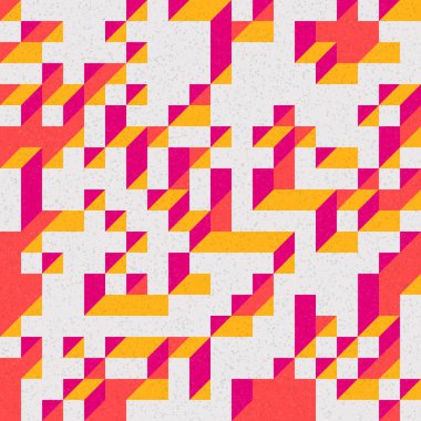 Edward Zajec 'in 1971' deki Il Cubo 'sunun uygulanması. Esasen 8 taştan oluşan bir Truchet fayans seti ve yerleştirme sanatı illüstrasyonu için kurallar